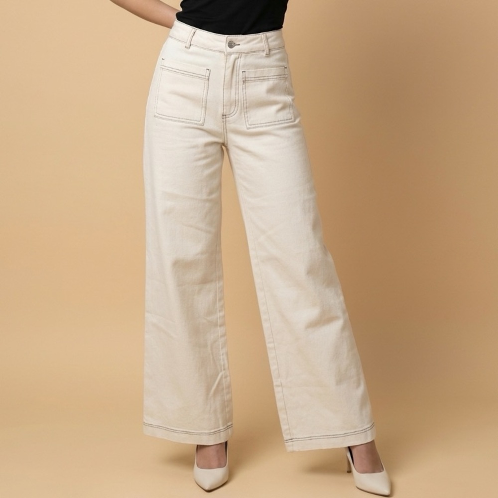 NWT Z Supply RARE Bradley Denim Pant in off white size 31